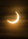 Annular eclipse over Montreal sky Royalty Free Stock Photo