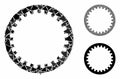 Annular gear Composition Icon of Bumpy Pieces