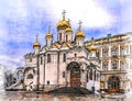 Annunciation Cathedral of the Moscow Kremlin. Russia.