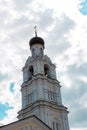 Bell tower of the all-Holy Church of the Annunciation female monastery in Kirzhach, Vladimir region, Russia Royalty Free Stock Photo