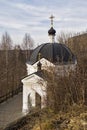 Annunciation monastery. The Holy Annunciation diocesan Kirzhach monastery was founded by St. Sergius of Radonezh in 1358 Royalty Free Stock Photo