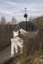 Annunciation monastery. The Holy Annunciation diocesan Kirzhach monastery was founded by St. Sergius of Radonezh in 1358 Royalty Free Stock Photo