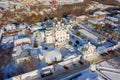 Annunciation Monastery in Murom, Russia. Aerial winter shot