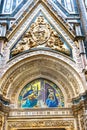 Annunciation Mosaic Facade Duomo Cathedral Florence Italy