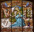 Annunciation Stained Glass Old Basilica Guadalupw Mexico City Mexico