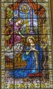 Annunciation Virgin Mary Stained Glass Gesu Church Miami Florida