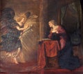 Annunciation of the Virgin Mary by Tintoreto, altarpiece in Saint Mark Church in Korcula, Croatia Royalty Free Stock Photo