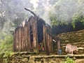 Annupurna cooking house with smoke coming out