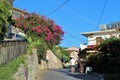 The picturesque village of Ano Platanias in Crete is situated on a hill