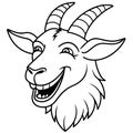 Anoa goat laughs icon vector illustration