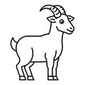 Anoa goat learns icon vector illustration