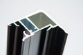 Anodized aluminum profile. Aluminum Extrusions,Extruded Aluminum Profiles, Royalty Free Stock Photo