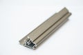 Anodized aluminum profile. Aluminum Extrusions,Extruded Aluminum Profiles, Royalty Free Stock Photo