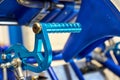 Anodized Blue Steel Brake Pedal On A Go Kart