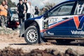 Anogyra, Cyprus - January 29, 2023: Mitsubishi Lancer Evo VII at Anogyra Rally Sprint 2023