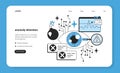 Anomaly detection web banner or landing page. Artificial neural Royalty Free Stock Photo