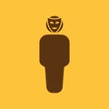 The anonym icon. Unknown and faceless, impersonal, featureless symbol. Flat Royalty Free Stock Photo