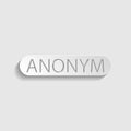 Anonym, Unknown person sign. Paper style icon. Illustration