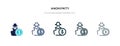 Anonymity icon in different style vector illustration. two colored and black anonymity vector icons designed in filled, outline,