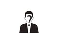 Anonymity, unknown icon. Vector illustration. Royalty Free Stock Photo