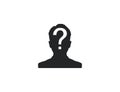 Anonymity, unknown icon. Vector illustration. Royalty Free Stock Photo