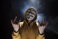 Anonymous activist hacker with mask studio shot