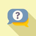 Anonymous chat icon flat vector. Human hidden message