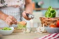 Woman preparing a gazpacho