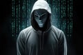 Anonymous Computer Hacker, Cybersecurity or internet security concept, Online social problems