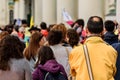 Anonymous crowd of people walking on a busy street Royalty Free Stock Photo