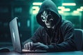 Anonymous hacker. Concept of hacking cybersecurity, cybercrime, cyberattack Royalty Free Stock Photo