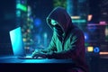 Anonymous hacker. Concept of hacking cybersecurity, cybercrime, cyberattack Royalty Free Stock Photo