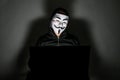 Hacker with anonymous mask