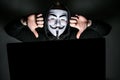 Hacker with anonymous mask