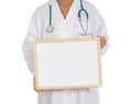 Anonymous doctor whit billboard Royalty Free Stock Photo