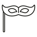 Anonymous eyes mask icon outline vector. Avatar face