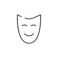 anonymous, face, happy icon. Element of Christmas for mobile concept and web apps illustration. Thin line icon for website design