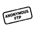 Anonymous ftp advertising sticker Royalty Free Stock Photo