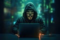 Anonymous hacker. Concept of hacking cybersecurity, cybercrime, cyberattack Royalty Free Stock Photo