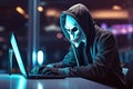 Anonymous hacker. Concept of hacking cybersecurity, cybercrime, cyberattack Royalty Free Stock Photo
