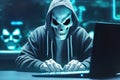 Anonymous hacker. Concept of hacking cybersecurity, cybercrime, cyberattack Royalty Free Stock Photo