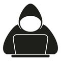 Anonymous hacker icon simple vector. Mark had person