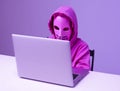 Anonymous hacker with mask. Concept of hacking cybersecurity, cybercrime, cyberattack, etc Royalty Free Stock Photo