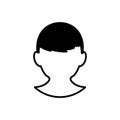 anonymous head icon flat vector Royalty Free Stock Photo