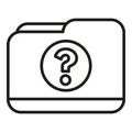 Anonymous hidden folder icon outline vector. Data undercover