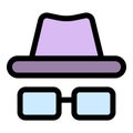 Anonymous hidden icon vector flat