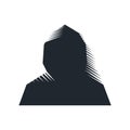 Anonymous hooded avatar, hidden user, incognito, hacker. Isolated vector illustration