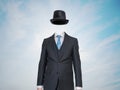 Anonymous or invisible man in suit