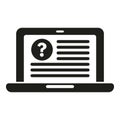 Anonymous laptop document icon simple vector. Mask person