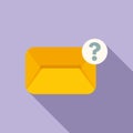 Anonymous mail icon flat vector. New hidden message
